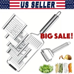 Multi-Purpose Vegetable Slicer,Stainless Steel Shredder Cutter Grater 4 in1/One - Picture 1 of 13