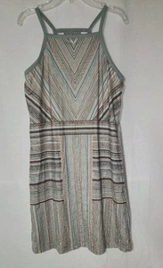 prAna Womens Striped Tank Top Dress Size S Sleeveless Straps Stretchy - Picture 1 of 6