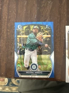 2023 Bowman Chrome 1st Michael Arroyo Refractor Blue /150 #BCP-63 Mariners - Picture 1 of 2