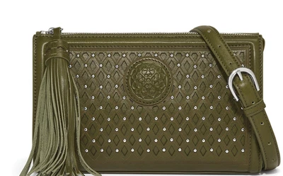 Brighton Ferrara Michela Crossbody Purse Verde Green Tassel Medallion NWOT - Image 1 of 4
