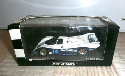 VOITURE VINTAGE MINICHAMPS PORSCHE  962 IMSA LOWENBRAU HOLBERT BELL - Photo 1/3