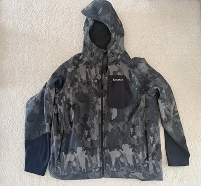 Chaqueta de pesca Simms Challenger para hombre 3XL regimiento camuflaje negro carbono Foto 1 de 2