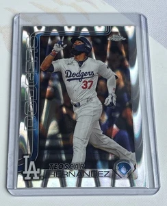 2025 Topps Chrome Ray Wave Teoscar Hernandez #128 Dodgers (JM) - Bild 1 von 2