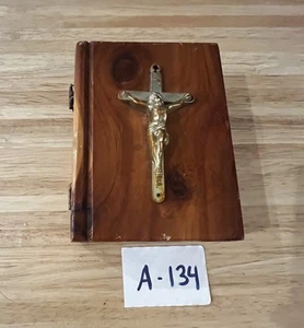 Beautiful wooden Box 6X4 inches some scratches On Box With New Bible religious - Picture 1 of 7