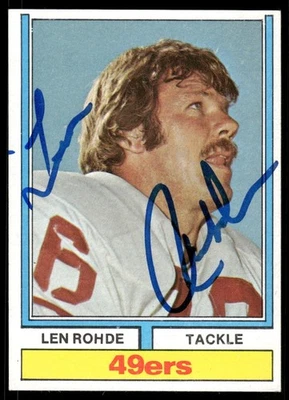 1974 Topps - Len Rohde #98 TTM Signed Auto - Image 1 of 2