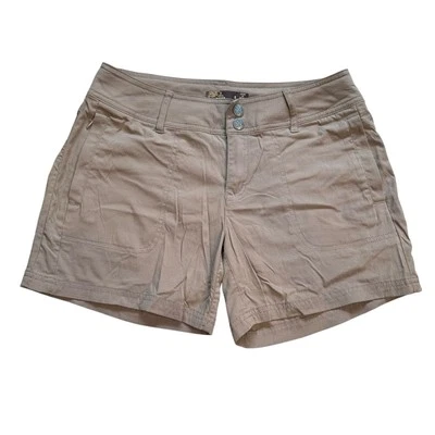 PrAna Feminino 6 Shorts Revenna Elástico Cintura Média 5" Costura Interna Caminhada UPF 50+ L13 - Imagem 1 de 4