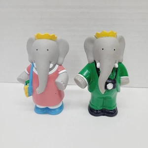 Babar der Elefant Sammler Spielzeug Figuren PVC Vintage 1990 Arby's 2 Stück - Bild 1 von 9