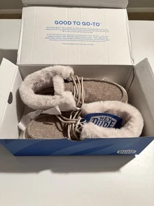 NWT Hey Dude Women's 7 Wendy Fold Fur Lined Bootie Slip On Casual Shoes But - Picture 1 of 3