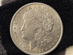 1921 1 $ Morgan Silber Dollar, Stempelglanz, heller Glanz, 90% Silber, Schönheit - Bild 1 von 6