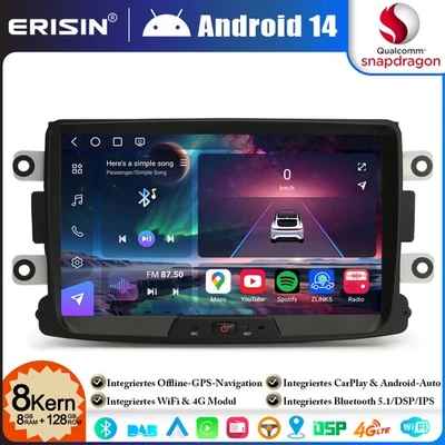 Android 14 8GB+128GB Autoradio GPS Navi Renault Dacia Duster Logan Dokker Lodgy - Bild 1 von 4