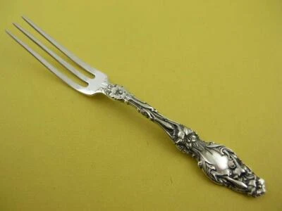 Raro tenedor de fresa Sterling WHITING LILY ~ sin mono Foto 1 de 4