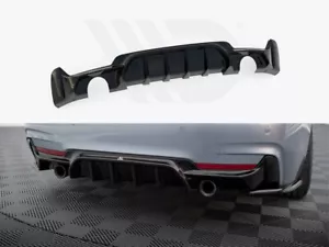 Maxton Design Rear Valance for BMW 4 Series M-Pack F32/F36 Gloss Black ABS - Picture 1 of 6