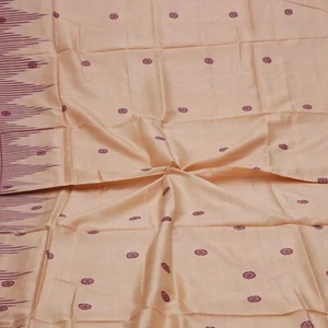 Vintage Pink 100% Pure Silk Handwoven Sari Remnant 5YD Craft Fabric Silk Scrap - Picture 1 of 4