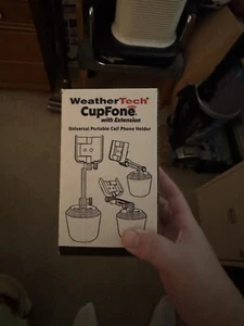 WeatherTech CupFone with Extension -Adjustable Cup Holder Cell Phone Mount Black - Photo 1 sur 2