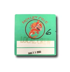 Motley Crue 2000 Authentic Vinyl Backstage Local Crew Concert Pass - Picture 1 of 3