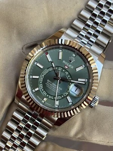 Rolex Sky Dweller Green Dial 42MM Fluted Bezel Jubilee 336934 2024 NEW - Picture 1 of 9
