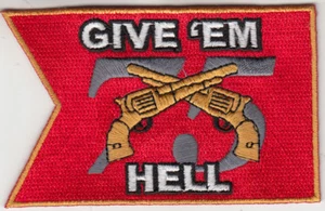 USS HARRY S. TRUMAN GIVE 'EM HELL SHOOTER FLAG PATCH  - Picture 1 of 1