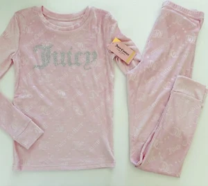 NWT, Girls Pink Juicy Couture Sleepwear Set. Top + Leggings. RUNS SMALL. Size 6 - Picture 1 of 2