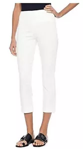 Lysse' "Britt" Plus Size 2X or 3X White Stretch Twill Ankle Pants - Picture 1 of 7