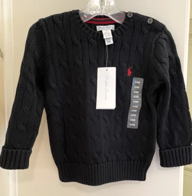 Suéter Polo Ralph Lauren tejido con cable para bebé niño 24 meses Foto 1 de 4