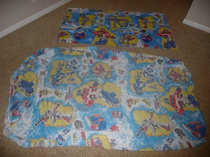 vintage Transformers G1 1984 fitted bed sheet plus extra fabric Optimus Prime - Picture 1 of 3