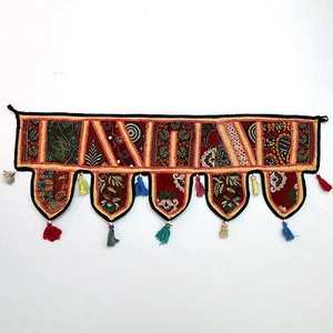 Vintage Door Valance Toran Indian Art Wall Hanging Embroidered Home Decor Uk - Picture 1 of 4