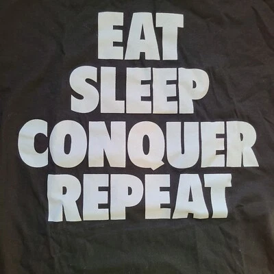 Brock Lesnar Eat Sleep Conquer Repeat T-Shirt WWE Youth M Medium Paul Heyman NXT - Image 1 of 4