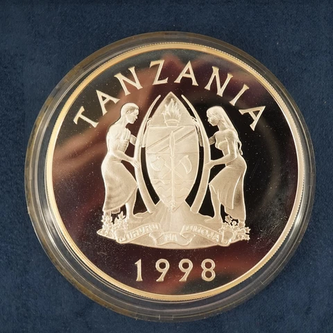 1998 Tanzania 5 oz Silver 2500 Shilingi - Free Shipping USA Cover