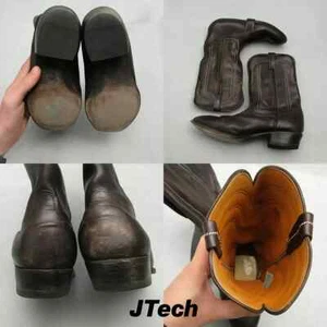 Vintage Lucchese Cowboystiefel Herren 12 E Braun Leder USA Mandelspitze 70720 1307 - Bild 1 von 19
