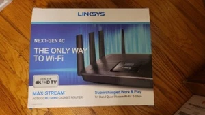 Linksys Ac5000 Mu MIMO 5.0 GHz Tri Band Quad Stream WiFi Router - Picture 1 of 8