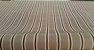 Mill Creek Colonnade Jet black/gold stripe Jacquard fabric 57" width 9yds BTY - Picture 1 of 11