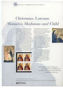 Panel de estampillas conmemorativas #3879 37c Madonna and Child de Monaco USPS #723 - Imagen 1 de 1