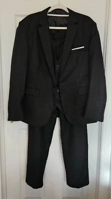 Mage Male Three-Piece Suit Black Men's Size Large Foto 1 de 4