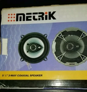 Metrik 225Wmax 5 1/4" 3-Way Coaxial Speakers - Picture 1 of 5