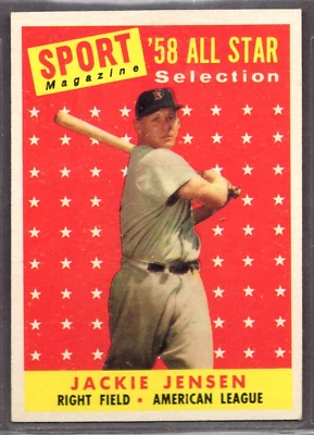 1958 Topps Set-Break #489 Jackie Jensen NR-MINT *JAYSACE* - Image 1 of 2