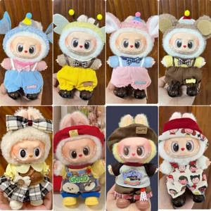17cm Doll-Clothes For Labubu Outfits Headwear Hat Shirt Skirt Dress Accessories - Picture 1 of 222