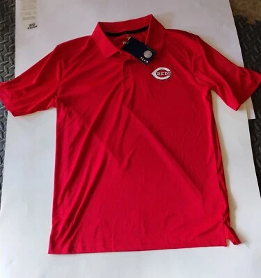 Para Hombres MLB Fanáticos Cincinnati Rojos Polo Estilo Béisbol Camisa Sintética Nueva Hombres M Foto 1 de 4