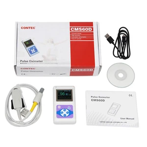 Pulse Oximeter palmare FDA OLED Spo2 Pulse Cardiofrequenzimetro CMS60D con sonda - Picture 1 of 12
