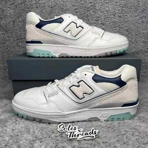 New Balance 550 White Winter Fog Navy Size 9.5 Men Sneakers BB550WCA - Picture 1 of 7