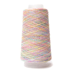 100 GRAM CONE FINE 2/24NM POLYESTER/NYLON YARN RAINBOW TWIST APPROX 1200M - Picture 1 of 2