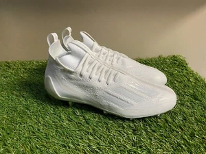 Adidas Adizero Primeknit Triple White Silver Football Cleats Mens 8.5 GX5420 NEW - Picture 1 of 9
