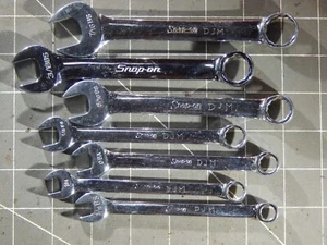 EUC Snap On 7 Piece British Standard Short Wrench Set 3/16BS 7/16BS WOEX BA BS - Picture 1 of 5