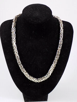 Vintage Königskette massiv 925 Sterling Silber Panzerkette unisex 140,6 Gramm - Bild 1 von 4