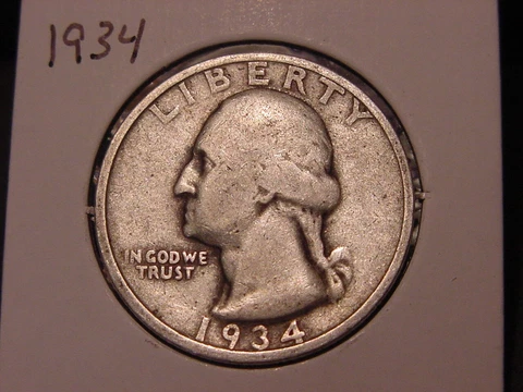 1934 WASHINGTON QUARTER NICE FREE SHIPPING Cover