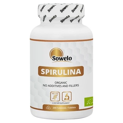 Spirulina Organic 500 mg – Tablets – Detox, Immune Support & Energy – Sowelo - Image 1 of 4