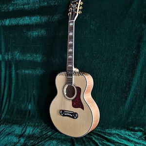 38inch SJ200 Acoustic Guitar Solid Spruce Top Built-in EQ Flamed Maple Back&Side - Picture 1 of 6