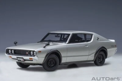 Nissan Skyline GT-R KPGC110 1973 Argento Modellino 1:18 Autoart - Immagine 1 di 4