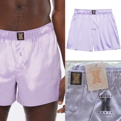 Savage X Fenty Satin Boxers in Purple Lavender Size XXXL NWT  - Image 1 of 4