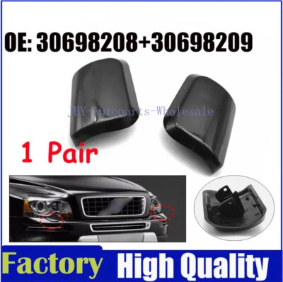 1 par de tapas de boquilla de arandela de faros delanteros izquierda+derecha para Volvo XC90 2003-2006 Foto 1 de 4