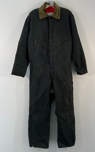 VTG Walls Zero Zone Gray Thermal Quilt Lined Full Zip Work Coveralls Mens Size M